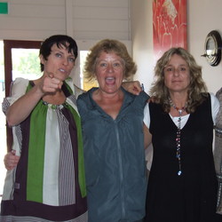 Gretel Killeen with Julia from Trio`s, me & Deb Perry